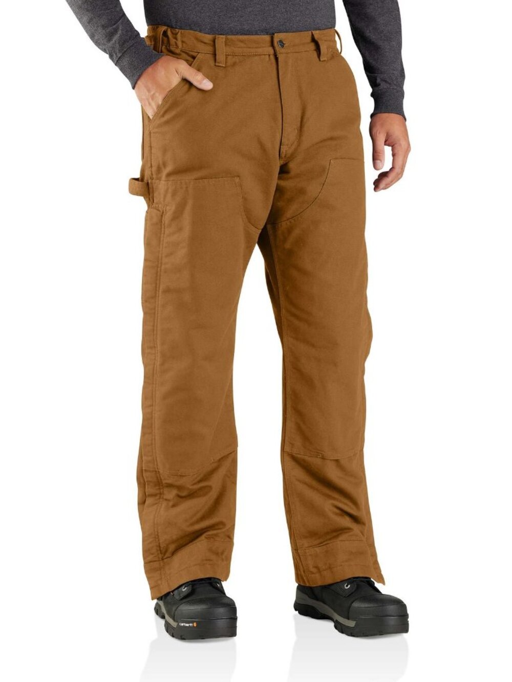 Carhartt Size Medium (M) Men's Brown Carpenter Work Pants with Tool Pockets
